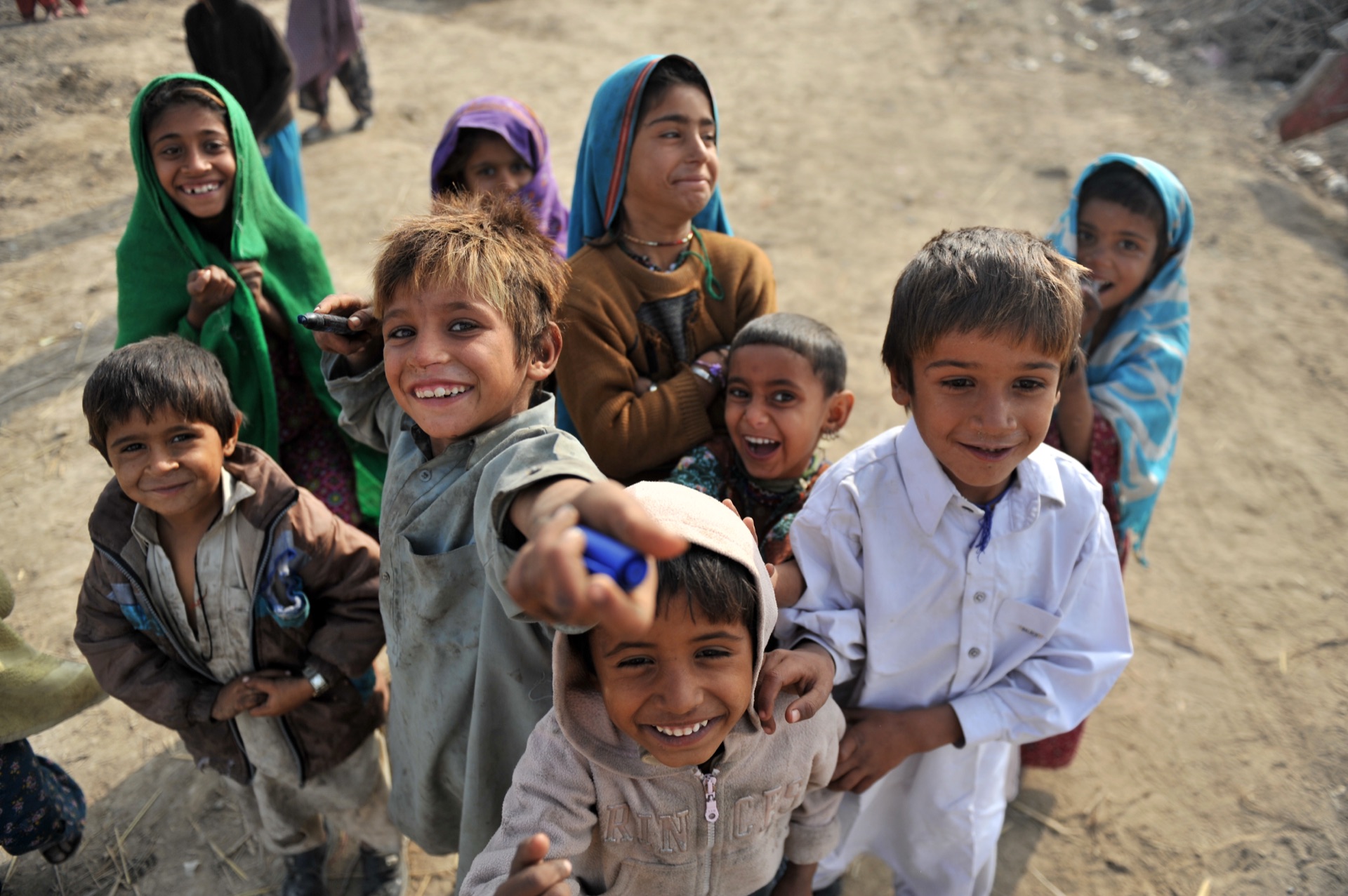 Children going to school